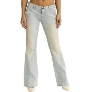 Diesel Women's Straight Leg Jeans in Light Wash Blue